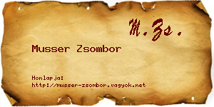 Musser Zsombor névjegykártya